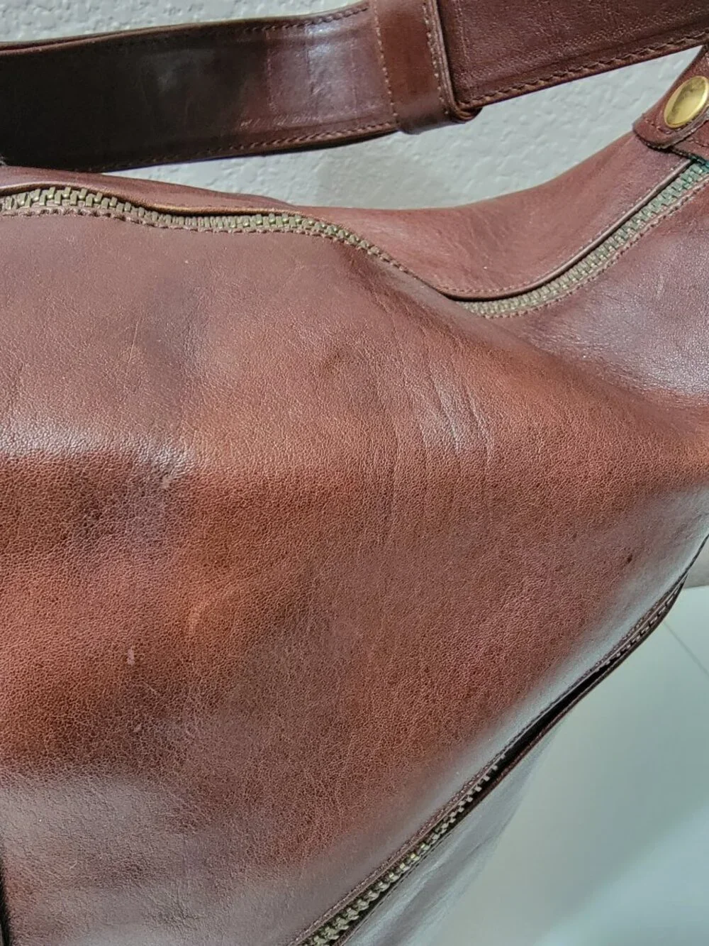 Marino Orlandi Brown Leather Bucket Bag Convertible Sling Backpack Italy